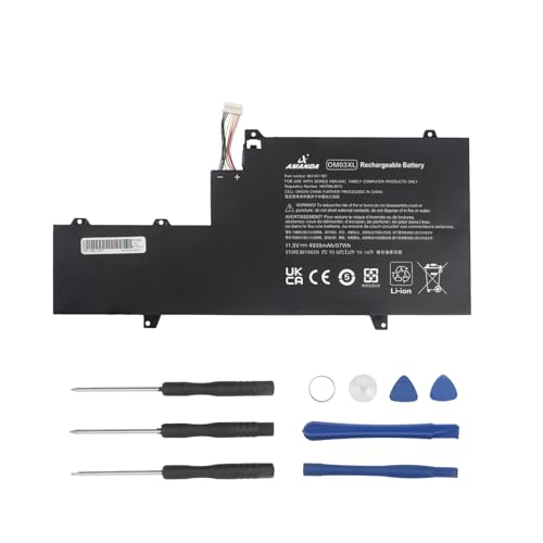 OM03XL OMO3XL 863280-855 Battery for HP EliteBook x360 1030 G2 | New Laptop Battery for 863167-171 863167-1B1 HSTNN-IB70 HSTNN-IB7O HSTNN-1B70 HSN-I04C OMO3XL 0MO3XL OM03057XL - size: 11.77*5.63*1.26 inch OM03XL