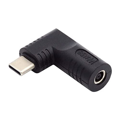 DC Jack 4.5x3.0mm Input to USB-C Type-C Angled 90 Degree Power Plug Charge Adapter for Laptop Phone - style: 4.5x3.0mm