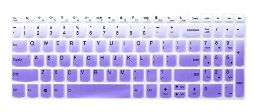 Keyboard Skin Compatible for Lenovo ideaPad 5 15.6" 15IIL05 / 15ITL05, ideaPad 3 15ALC6 15ADA6 15ITL6, ideaPad Slim 7 15.6, Yoga 7i 15.6, Yoga Slim 7 15, ThinkBook 15 G2 G3 15p (Ombre Purple) - color: Ombre Purple 3, size: Compatible for ThinkBook 15p