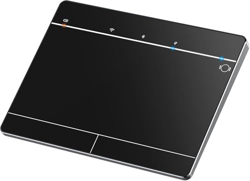 Wireless Bluetooth Trackpad for Windows 10 & 11, 3-in-1 Connectivity Modes,High Precision Control, Portable Multi-Touch Gestures touchpad for PC & Laptop (Black)
