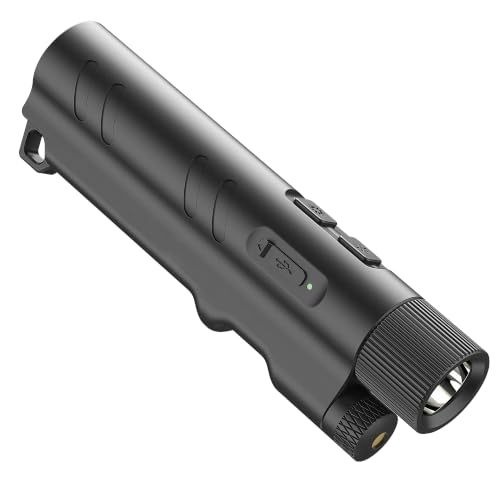 DARKFANG 1500 Lumen Handheld Flashlight with Green Laser Pointer | Removable Star Cap (Star/Straight Laser Mode),Strong Magnetic Base, Type-C Fast Charging, Portable