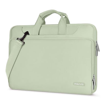 MOSISO 360 Protective Laptop Bag 15.6 inch, 15-16 inch Computer Bag | Compatible with MacBook Air 15 inch/Pro 16 inch, HP,Dell,Lenovo,Asus, Laptop Carrying Case with Strap&Handl, Sage Green - color: Sage Green, size: 16 inch