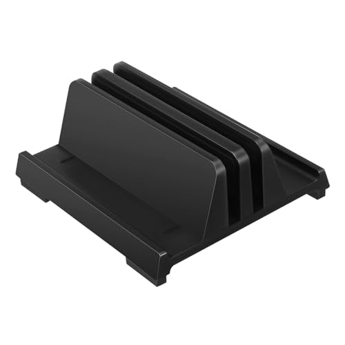 Adjustable Laptop Vertical Stand Dual Slot Laptop Holder for Desk Universal Upright Support for Home Office Ergonomic Workspace Organizer
