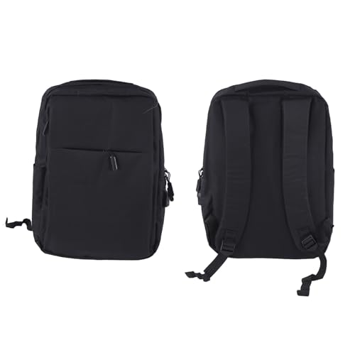 Travel Laptop Backpack Unisex, Work Laptop Backpack with USB Charging Port, Large Casual Daypack for Men Women, Oxford Fabric Carry On Computer Bag with Anti - Slip (Black)