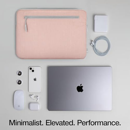 Incase Compact Laptop Sleeve with Woolenex - 14" MacBook/Laptop and iPad/Tablet Sleeve, Computer Case and Cover, Lightweight, Weather Resistant, with Slip Pocket for Accessories - Blush Pink - color: Blush Pink