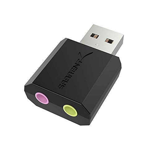 SABRENT USB External Stereo Sound Adapter for Windows and Mac. Plug and Play No Drivers Needed. (AU-MMSA) - style: USB- A