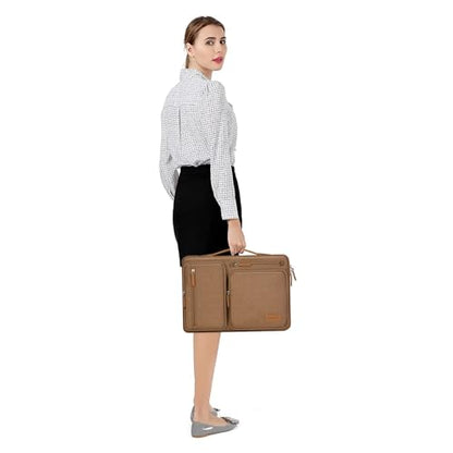 MOSISO 360 Protective Laptop Case 16 inch, 15-15.6 inch Laptop Sleeve | Compatible with MacBook Pro 16, HP Acer Dell Lenovo ASUS, Side Open Carrying Case with 4 Zipper Pockets, Mocha - color: Mocha, size: 16 inch