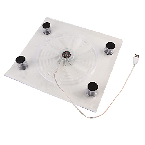 Quiet Notebook Cooler, USB Laptop Cooling Pad Cooling Pad Fan with RGB LED Lights 1400RPM Fan Speed Plug and Play for Notebook