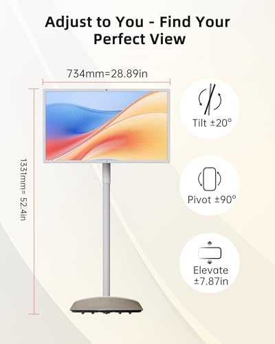 KTC MEGAPAD 32 Inch 4K Smart Portable TV on Wheels,16G+256G Storage, Android OS EDLA Certified, Four 8W Speakers, Built-in Battery&Camera, Voice Remote, UHD Touch Screen with Rolling Stand, A32Q7 Max - size: 32 Inch 16+256GB