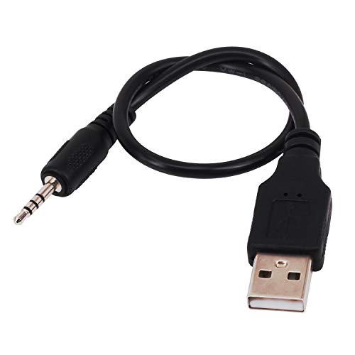 USB to 2.5mm Charger Cord, [2 Pack] 0.2m 2.5mm Male Jack Plug to USB 2.0 Male Data Extender Aux Audio Charging Cable Adapter (USB to 2.5mm) - color: USB to 2.5mm