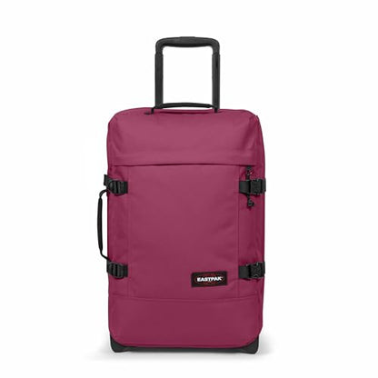 EASTPAK Tranverz S – 42L Small Soft Sided Cabin Sized Luggage, Dual Compartments, TSA Lock, Compression Straps & Smooth Inline Wheels, Wine Burgundy - color: Wine Burgundy, size: 42 Liter Carry On