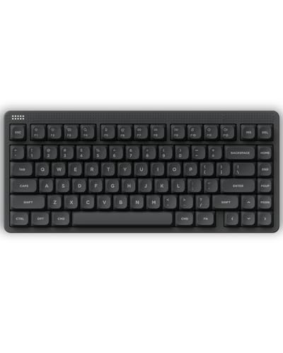 NuPhy Node75 Wireless Mechanical Keyboard, 75% Hot Swappable Custom Keyboard, 82 Keys Computer Gaming Keyboards, Supports Touch Gestures, PBT Keycaps, RGB Backlit, Bluetooth/2.4GHz/USB-C - color: Gray, size: High-profile Blush Max Switch