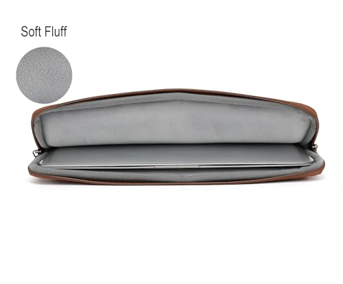 Embossing Floral Pattern PU Leather Laptop Sleeve Case with Pocket MacBook Air 13 inch,iPad Pro 13 inch and 12.5 inch-13.6 inch Notebook Computer Laptop (Coffee PU) - color: Coffee PU, size: 12.5 inch-13.5 inch