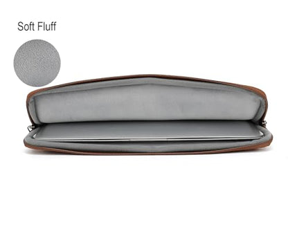 Embossing Floral Pattern PU Leather Laptop Sleeve Case with Pocket MacBook Air 13 inch,iPad Pro 13 inch and 12.5 inch-13.6 inch Notebook Computer Laptop (Coffee PU) - color: Coffee PU, size: 12.5 inch-13.5 inch