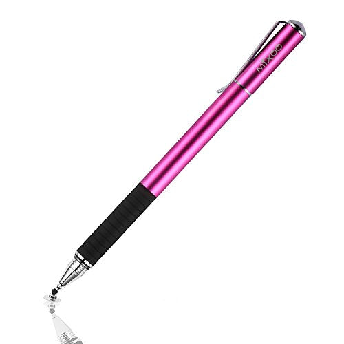 Mixoo Stylus Pen for Touchscreen, 2-in-1 Disc and Fiber Tip Sensitivity and Precision, Stylus for iPad, iPhone Tablet Phone Chromebook All Touch Screens Devices - color: Purple