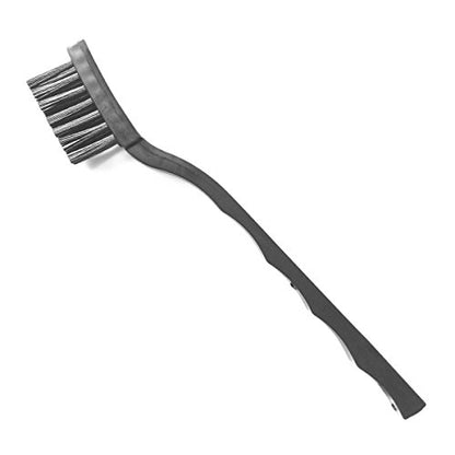 Lantee 10 Pcs Black 3 Row Conductive Fibers Bristles Plastic Handle Durable Anti Static ESD Safe Brushes for Cleaning PCB Board, Phone, Keyboard, Laptop, Freezer, Floor, Window, BGA Repair Soldering