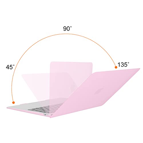 MOSISO Compatible with MacBook Air 13 inch Case M1 2021 2020 2019 2018 | A2337 A2179 A1932, Protective Hard Shell&Keyboard Cover&Screen Film&Pouch for MacBook Air 13.3 inch Case, Clear Pink - color: Clear Pink