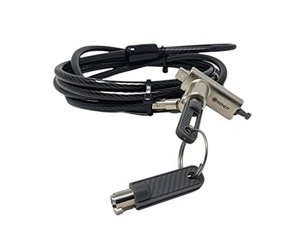 Sendt 3 in 1 Black Notebook/Laptop Lock for Kensington, Nano, and Wedge Security Slots
