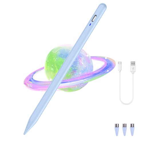 Universal Stylus Pen for iOS/Android,Drawing&Writing Rechargeable Touch Screen Pen Magnetic Tablet Stylus for iPhone/Samsung/XiaoMi/Huawei/Vivo/Lenovo and Other Android Device -Blue - color: Blue