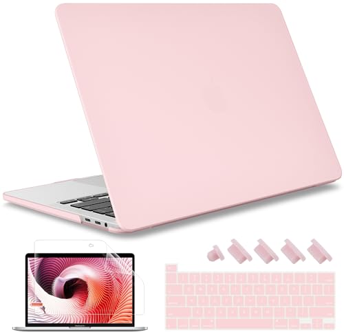 May Chen for MacBook Pro 16 Inch 2019 Release Model:A2141,Hard Shell Case Cover Screen Protector & Keyboard Cover for MacBook Pro 16 Retina with Touch ID & Touch Bar - Baby Pink - color: Baby pink