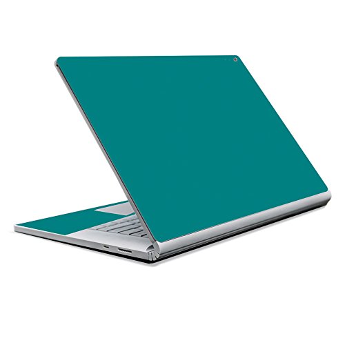 MightySkins Skin Compatible with Microsoft Surface Book 2 13" (2017) - Solid Teal | Protective, Durable, and Unique Vinyl Decal wrap Cover | Easy to Apply, Remove, and Change Styles | Made in The USA - color: Teal