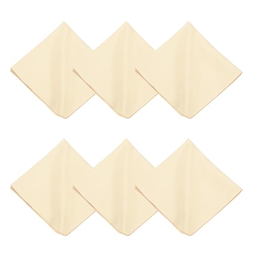 uxcell 6Pcs Microfiber Cleaning Cloth for Glasses, 12x12inch Eyeglass Cleaning Cloth for Screens Cameras Cell Phones Electronics Lenses, Beige - color: Beige, size: 12x12"