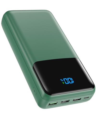 Portable Charger Power Bank 50000mAh, USB-C PD 30W Fast Charging External Battery Pack with 4 Outputs & 2 Inputs, Portable Phone Charger for iPhone 17/1615/14/13/12/11 Samsung Android (Dark Green) - color: Dark Green