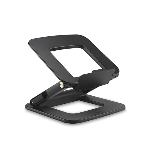 Kensington SmartFit EQ Adjustable Laptop Stand for Desk, Foldable Portable Notebook Holder, Anti-Slip Silicone Tablet Mount for 13"-16" Laptops and Tablets, Black K50427NA