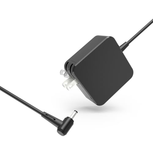 45W Charger Compatible with Lenovo Laptop Round Tip Power Supply AC Adapt | 4.0x1.7mm Round Tip Replacement Laptop Charger AC Adapter Power Supply for IdeaPad 3/5/6/15, Flex 15 Series - color: Black-1