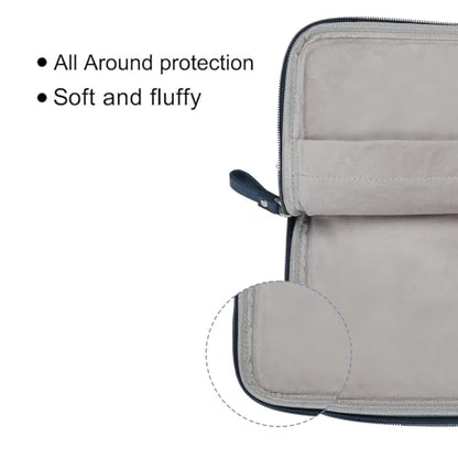 MOSISO Laptop Sleeve Bag 13 inch PU Leather Padded Bag Waterproof Case | Compatible with MacBook Neo 13 A18/Air 13.6 inch 2026-2022 M5-M2/Air 13 inch 2022-2018 M1/Pro 13 2026-2012 M2 M1,Peacock Blue - color: Peacock Blue, size: 13 inch