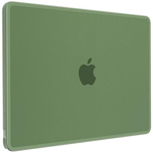 BlueSwan Anti-Cracking Case for MacBook Air 13 inch, M5 2026 M4 M3 M2 2025-2022 A3449 A3240 A3113 A2681, Drop Protection Soft TPU Bumper PC Base for Air 13.6 inch, Midnight Green - color: Frosted Midnight Green, size: Air 13.6-inch (2026-2022)