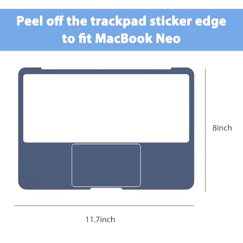 Palm Rest Cover for 2026 MacBook Neo Vinyl Skin with Trackpad Protector | Protect Laptop, Laptop Decal,Residue-Free Sticker,Removable(Blue) - color: Blue