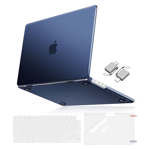 MOSISO Compatible with MacBook Pro 16 inch Case M5 M4 M3 M2 M1 2026-2021 | 4 in 1 Kit Seamlessly Closes Anti-Fingerprints Hard Shell for A3429 A3428 A3403 A3186 A2991 A2780 A2485, Midnight Blue - color: Midnight Blue