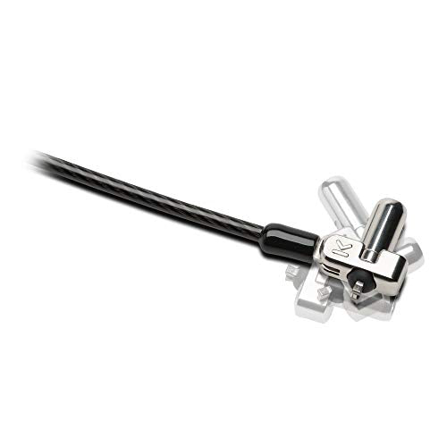 Kensington N17 Dell Laptop Lock - Keyed (K64440WW), Black and Silver, 1.1"x0.4"x0.4" | Keyed security locking cable, deters laptop theft, fits Dell laptop security slots - size: Keyed