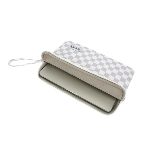 Canvaslife 13.3-Inch Laptop Case, Shockproof, Waterproof and Protective Travel Sleeve Compatible with MacBook Air, MacBook Pro, HP, Lenovo, Dell Inspiron 13-13.3-Inch Laptops (Grey Checker) - color: Grey Checker, size: 13 inch/13.3 inch