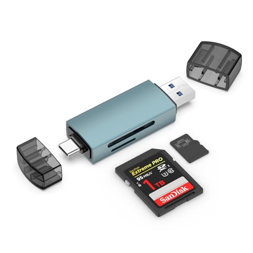 SD Card Reader USB C, Dual Slots USB 3.0 Type C to Micro SD Card Adapter for Samsung Galaxy S26 S25 Ultra FE S25+ S24,Laptop,PC,MacBook Pro/Air, Memory Card Reader Compatible with SD,MicroSD,SDHC,SDXC