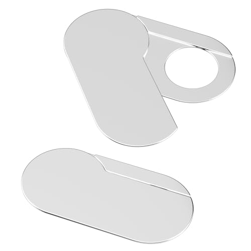 CloudValley [2-Pack Upgrade Rotating] Laptop Camera Cover Slide, 0.015 Inch Ultra-Thin Metal Web Camera Cover for Laptop Computer, MacBook Pro/Air, iMac, PC, Protect Your Privacy (Silver) - color: Silver