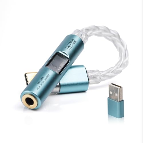 NICEHCK NK1 MAX Mint Green Type-C to 3.5mm Dual Chip HiFi DAC Audio Adapter | Mint green housing dual-chip DAC: CX31993 decoding + MAX97220 amplifier chip set - color: Mint Green