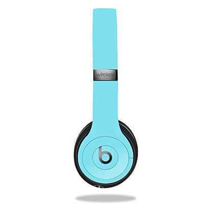 MightySkins Skin Compatible with Beats by Dr. Dre Solo 3 Wireless - Solid Baby Blue | Protective, Durable, and Unique Vinyl Decal wrap Cover | Easy to Apply, Remove | Made in The USA - color: Baby Blue
