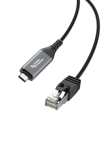 CableCreation USB C to Ethernet Cable 3.3FT,USB C to RJ45 Internet LAN Cord | Network Gigabit Directly Connected Compatible with Thunderbolt 3/4, MacBook Pro, iPhone 16/15, iPad Pro, XPS - size: 3.3FT, style: USB C to Ethernet