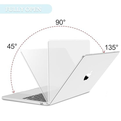 B BELK Compatible with MacBook Air 13 inch Case 2021 2020-2018 Release A2337 A2179 A1932, Laptop Hard Shell for MacBook Air M1 Case 13.3" + 2 Keyboard Cover + Screen Protector, Crystal Clear - color: Transparent