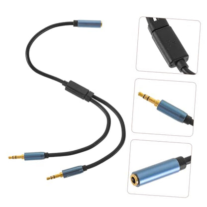 Gatuida One Headphone Mic Audio Y Splitter Cable Compact Headset Jack Adapter Cord for Laptop with Separate Audio Microphone Ports