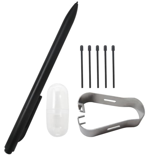 Replacement Digital Pen with Eraser, Stylus Pen with 5 Pen Tips and Pen Clip, 4096 Pressure Levels, Tilt Sensor, Palm Rejection, for Wacom One Upgraded