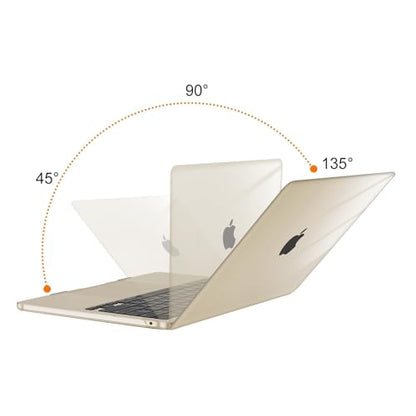 MOSISO Compatible with MacBook Air 13 inch Case M5 2026 M4 M3 M2 2025-2022 | A3449 A3240 A3113 A2681, Scratches-Resistant Protective Hard Shell for MacBook Air 13.6 inch Case, Crystal Starlight - color: Crystal Starlight