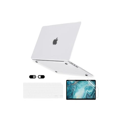 Case for MacBook Pro 14-inch Laptop M5 M4 M3 M2 M1 A3427 A3426 A3434 A3112 A3185 A3401 A2918 A2992 A2779 A2442 2026-2021 Release, Hard Shell&Keyboard Cover&Screen Protector&Webcam Cover, Matt Clear - color: Matt Clear
