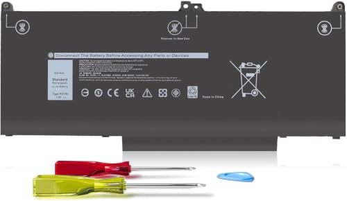 60Wh MXV9V Battery Replacement for Dell Latitude 7400 5300 5310 7300 | Latitude 5300/5310 2-in-1, Inspiron 7300/7306 2-in-1 Black Series P96G P97G P99G P100G 5VC2M 829MX 0829MX 7.6V - size: 9.3*4*0.25inch MXV9V
