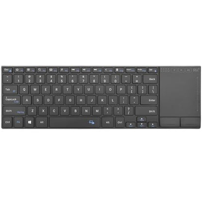 Rii 2.4G Wireless Keyboard,Bluetooth Keyboard(BT 5.1+2.4G),Aluminium Alloy Portable with Touchpad for Computer,PC,Tablet,iPad,Android TV Box,Smart TV,Windows,Mac (Black) | BT 5.1+2.4G,Aluminium Alloy,Easy meadia control,built-in touchpad for HTPC,PC,Table