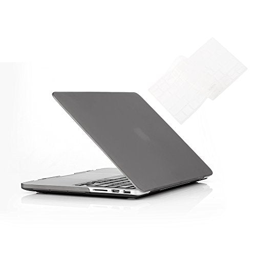 RUBAN Case Compatible with MacBook Pro 13 inch 2015 2014 2013 2012 (A1502 & A1425 Models), Plastic Hard Shell Case & Keyboard Cover for Old Version MacBook Pro Retina 13 Inch, Grey - color: Grey