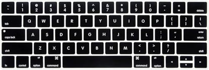 Soft Silicone English Language Keyboard Cover Skin Compatible with MacBook Pro 13 inch and 15 inch with Touch Bar Models: A2159 / A1989 / A1990 / A1706/ A1707 - Release 2019 2018 2017 2016 (Black) - color: English Language, Black, size: Compatible for Mac