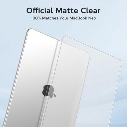 B BELK for MacBook Neo Case 13 inch 2026 | (A18 Pro, Model A3404) | 1:1 Precision Fit | Official Matte Clear | Matte Hard Shell Case | Scratch & Fingerprint Resistant for New MacBook Neo 13 inch Case - color: Matte Clear